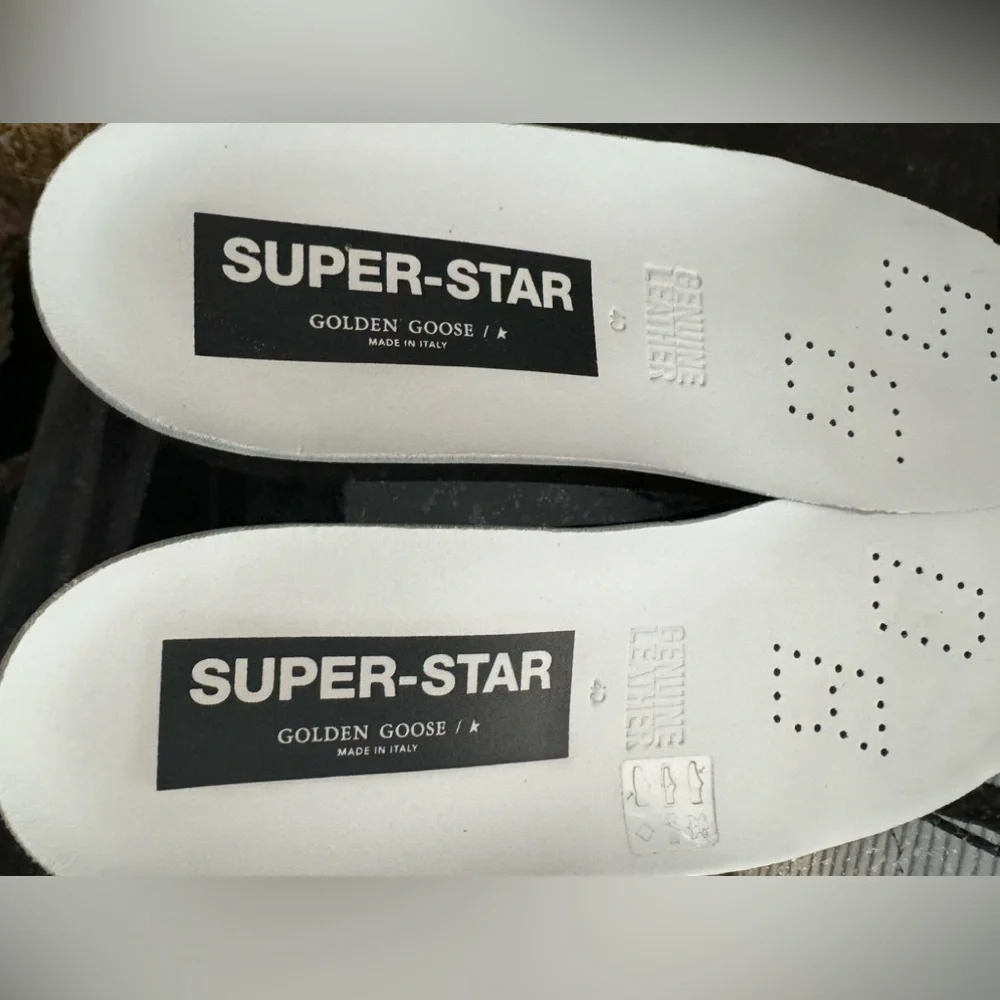 GOLDEN GOOSE WOMENS SUPERSTAR WHITE LEATHER SILVER STAR 40 WORN 1X LKNW - Picture 4 of 16